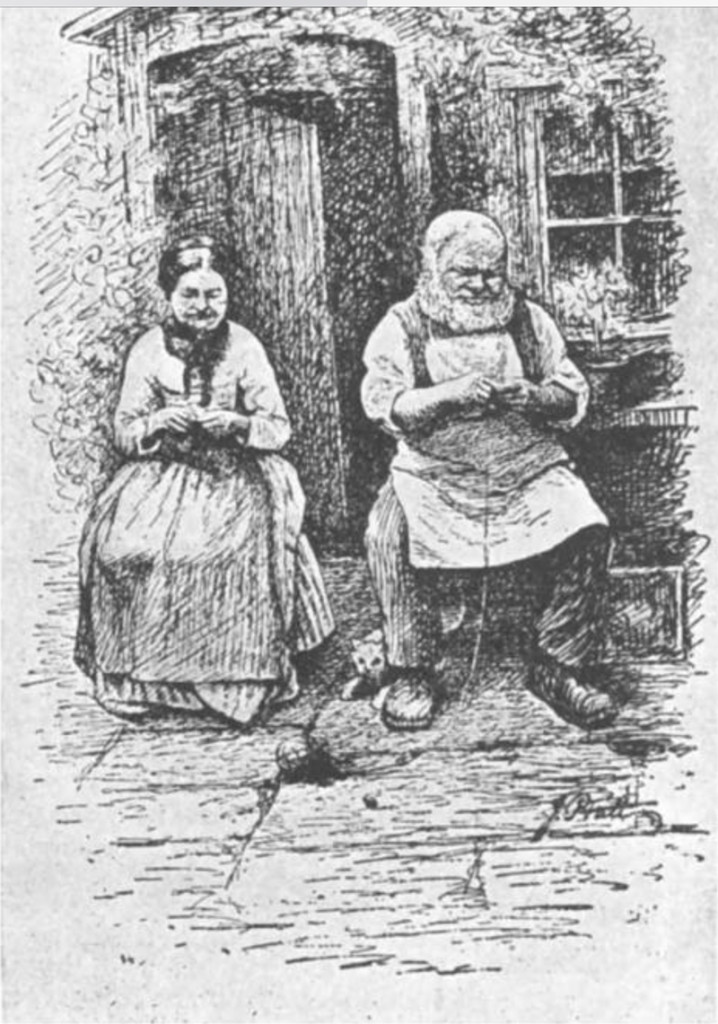 The Knitters of Gayle, Mary Thomas's Knitting Book, Fig 5., from "Richmondshire", by Edmund Bogg